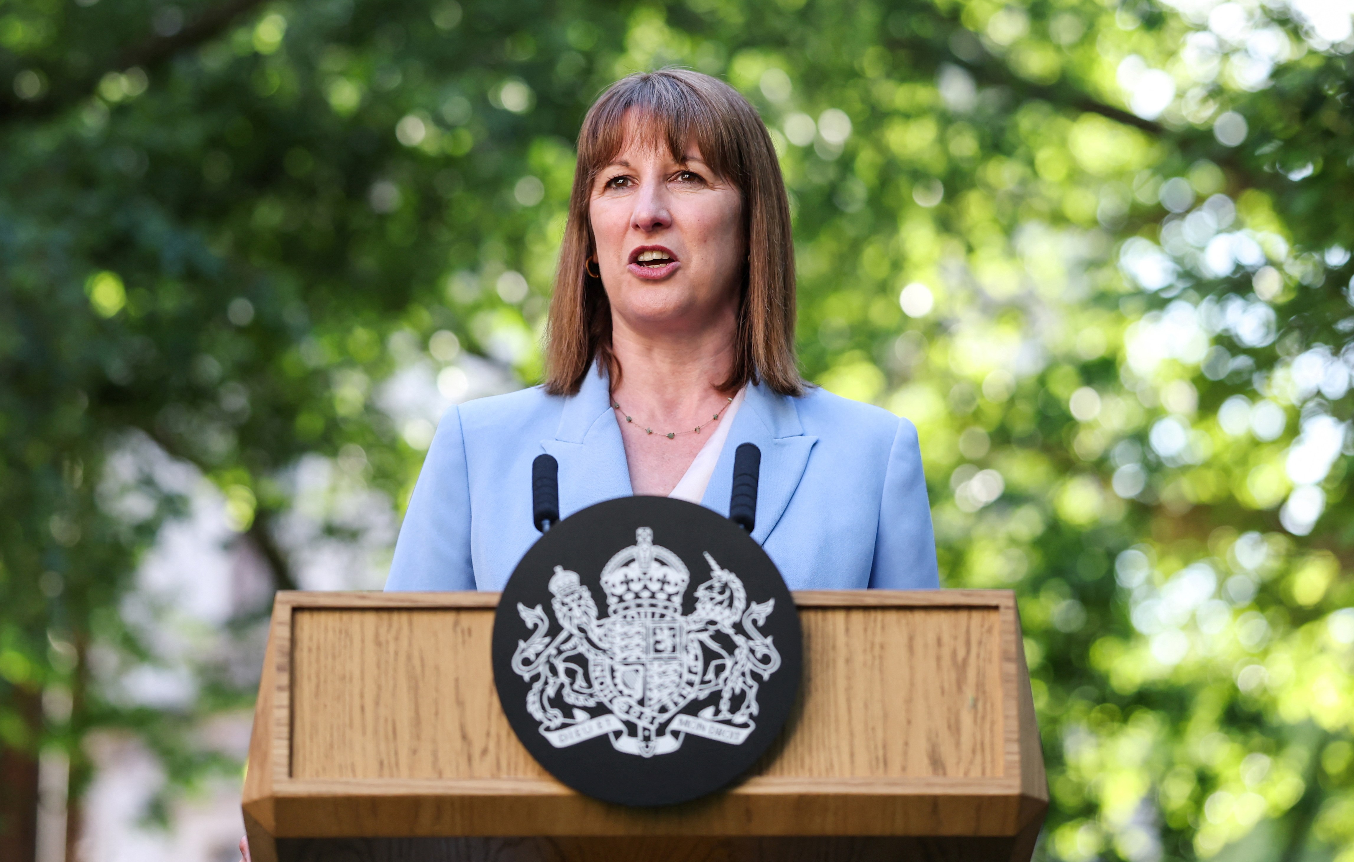 Rachel Reeves speaking at a UK-EU summit.